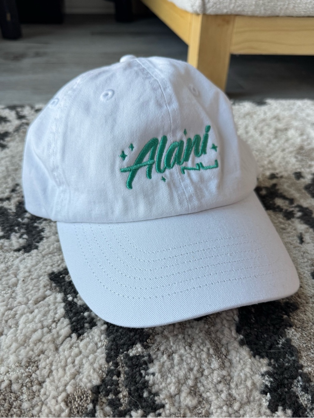 Alani Nu Embroidered White Baseball Cap